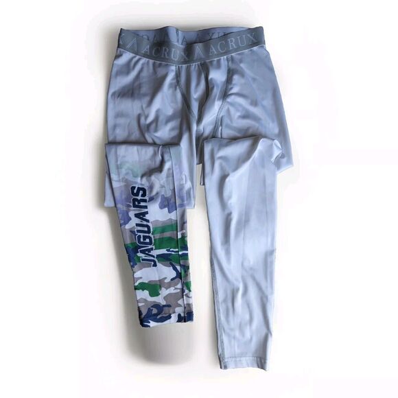 ACRUX White Jacksonville Jaguars Men's Sport Tights Pants Size S/M Winter Gear - Picture 1 of 9